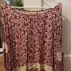 floral long sleeve blouse from hollister.